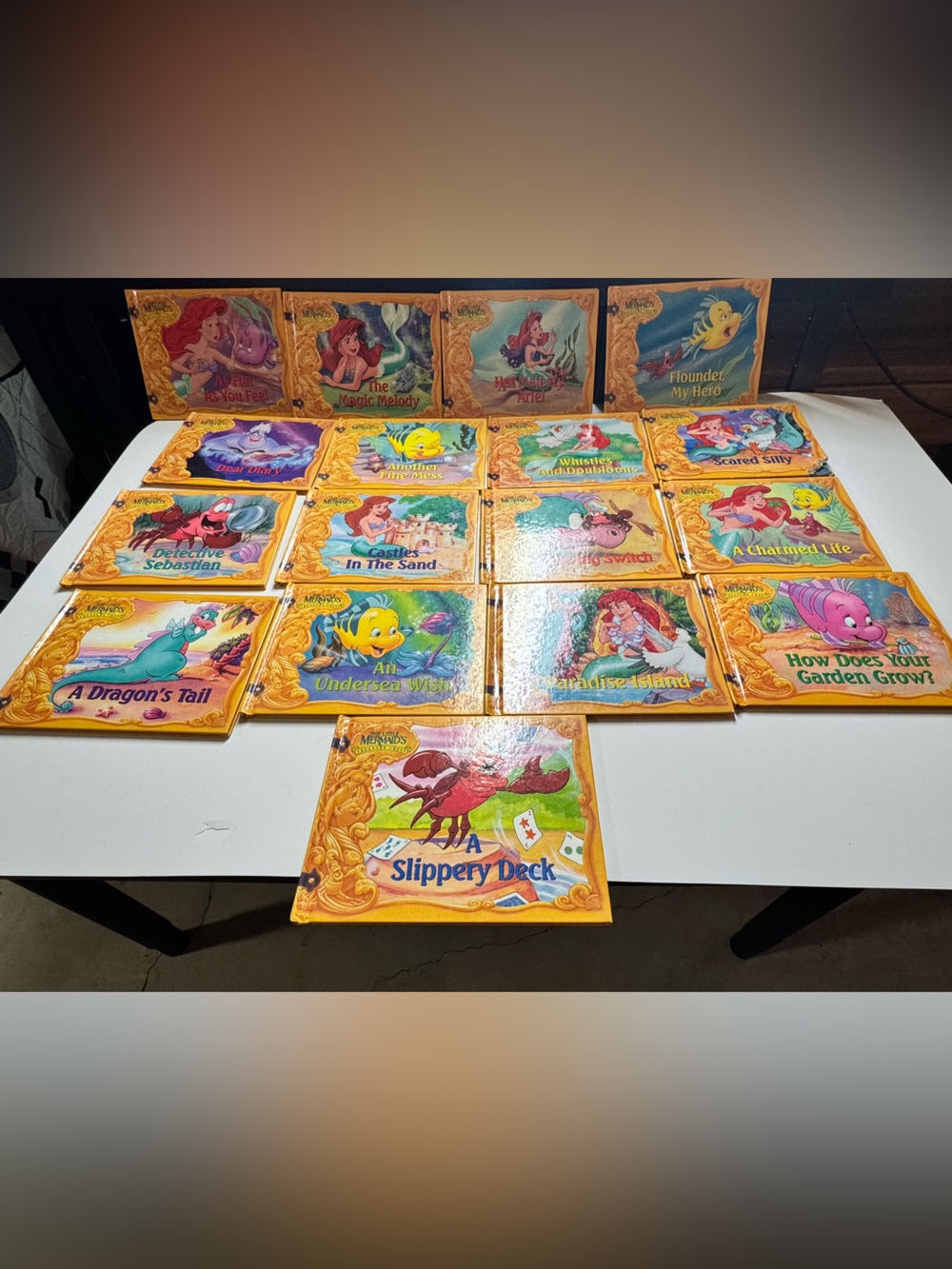 Vintage Disney The Little Mermaid Storybook Set - Treasure chest Collection